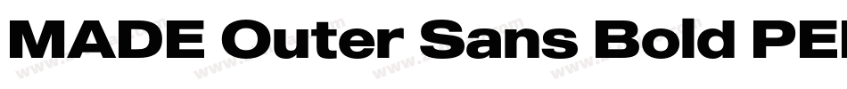 MADE Outer Sans Bold PERSONAL USE字体转换